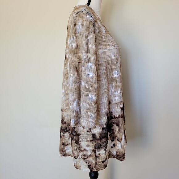 Catherines Size 2XWP Open Front Open Weave Duster Cardigan Topper Ombre Petite - Picture 5 of 14